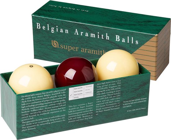 Biljartballen Set - Donkerrood - Standaard Maat 61.5mm van Merkloos