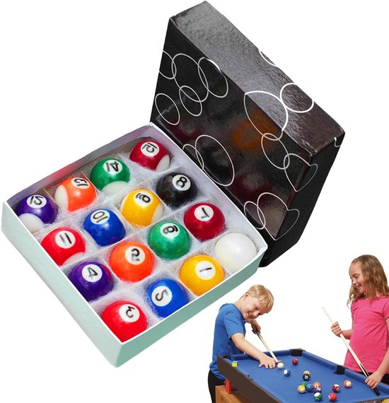 Biljartballen Set - Mini Poolballen - Gezinsplezier Thuis - Slagvast Fenolhars - 32 mm - Meerdere Kleuren
