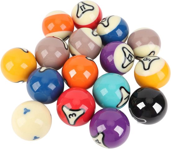 Biljartballen Set - Poolballen Set - Biljart Spel - Hoog Contrast Kleuren - 572 Mm Standaard - Multicolor