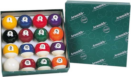 Biljartballenset 57.2 mm - Premier - Klassiek ontwerp - Ideaal voor poolspel - ShopVlot