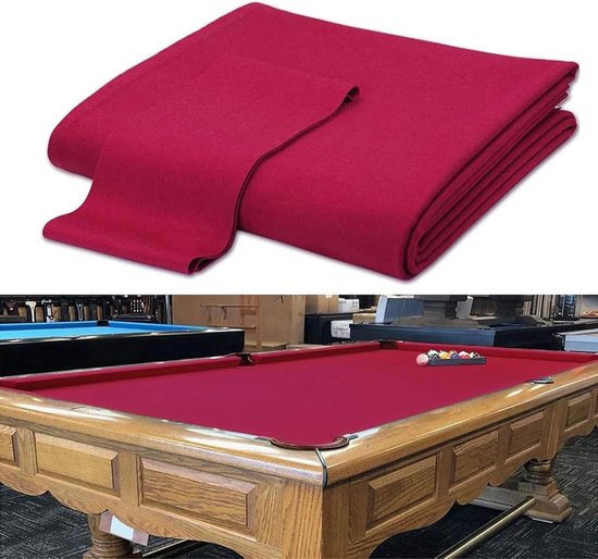 Biljartdoek Multifunctioneel kan worden gesneden professionele pooltafel vilt past op standaard 7/8/9 voet tafel snooker binnensport speltafelkleed met kussendoekstrip,02,7ft