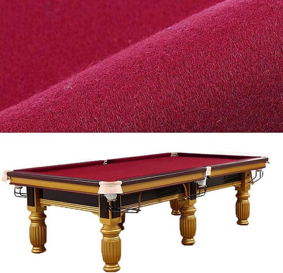 Biljartdoek Pooltafel - Vilt Tafelkleed - Spelverbetering - Veerkrachtig Duurzaam - 8FT - Rood