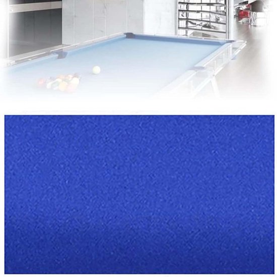Biljartdoek Pooltafel - Vilt Zwembad - Sport Spel - Glad Snel Vilt - 9 voet - Blauw