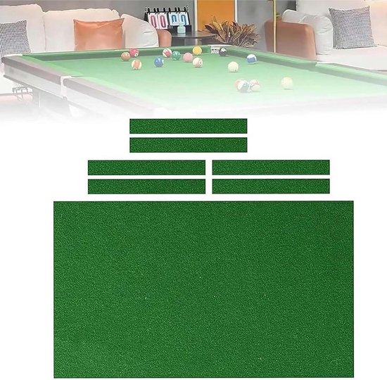 Biljartdoek - Pooltafelkleed - Sport Spel - Duurzaam Vilten Materiaal - 7/8/9 Ft - Groen