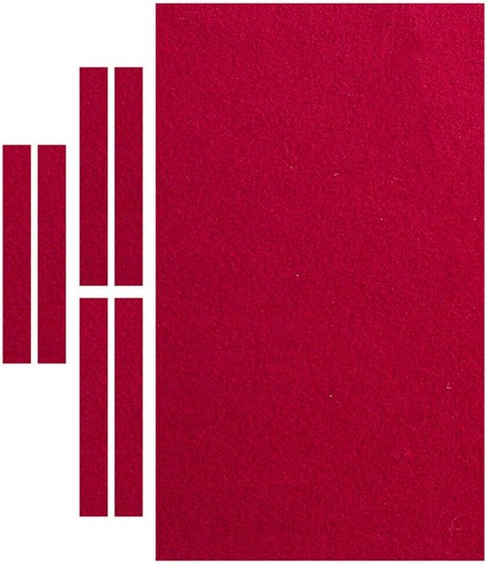 Biljartdoek Tafelkleed - Pooltafel Vilt - Indoor Sport Spel - Superieure Stretcht - 28 x 145 m - Rood