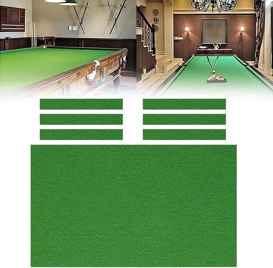 Biljartdoek - Tafelkleed Vilten - Bal Rol Precisie - Duurzaam Nylon Vezel - 7FT - Groen