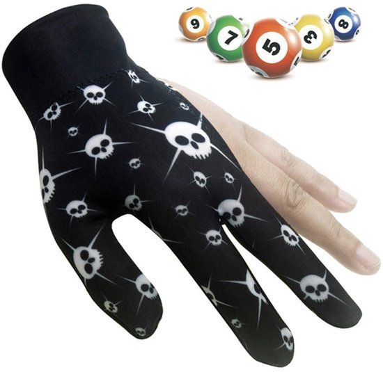 Biljarthandschoenen Drie Vingers - Antislip - Ademend - Elastisch - Lycra - 21 x 12 cm - Snookerhandschoen