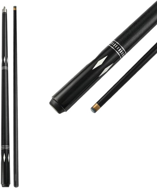 Biljartkeu 2-delig - Poolkeu Snookerkeu - Spel Uitoefenen - Handgemaakt Carbon Fiber - 58 Inch 19-20 Oz - Wit van Merkloos