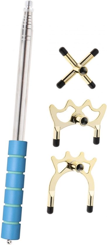 Biljartkeu Brug - Keu Accessoire - Biljart Spelen - Uitschuifbaar Ontwerp - 325-160 cm - Zilver