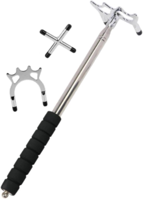 Biljartkeu Brug - Keu Steun - Biljart Spel Verbeteren - Uitschuifbaar Telescoopontwerp - 35-157 cm - Zilver