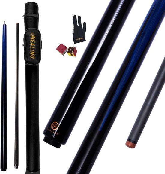 Biljartkeu Carbon 58 inch - 1/2 Delig - 12.9mm Tip - Speelkeu voor Poolbiljart