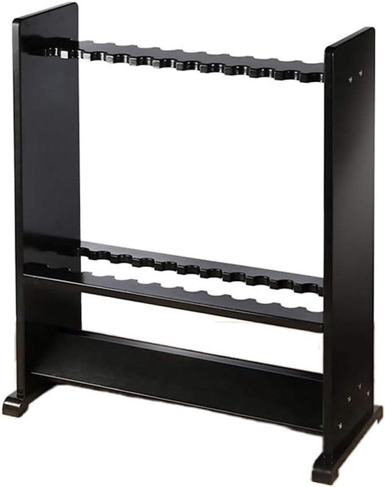Biljartkeu Houder - Keu Organizer - Biljartkamer Inrichten - Stabiele Constructie - 24 Keuen Capaciteit - Zwart