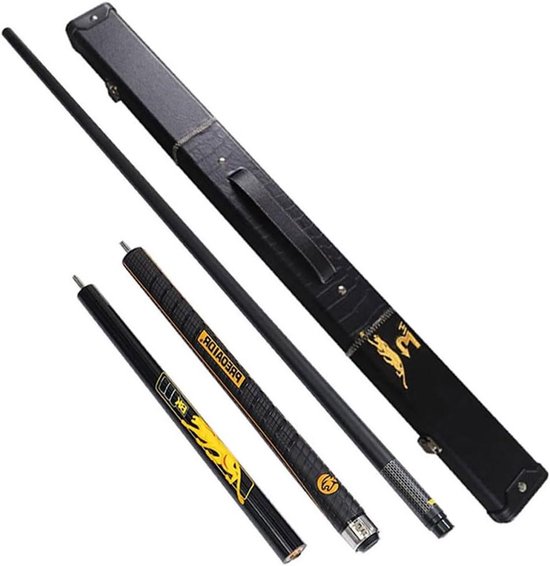 Biljartkeu - Pool Cue - Biljart Spelen - 3-delig Ontwerp - 58 Inch - Zwart