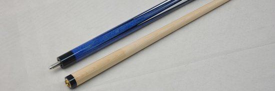 Biljartkeu Pool - Poolkeu Keu - Biljart Spelen - Massief Houten As - 147 cm - Blauw