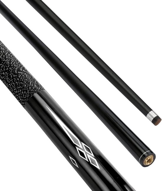 Biljartkeu - Pool Stick - Biljart Spelen - Koolstofvezel Constructie - 147CM - Zwart van Merkloos