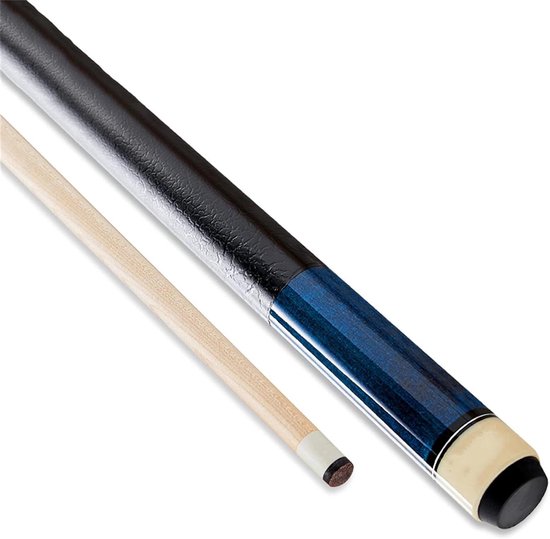 Biljartkeu - Poolkeu Esdoorn - Amerikaans Biljart - Handgemaakte Afwerking - 145 cm - Blauw van Merkloos