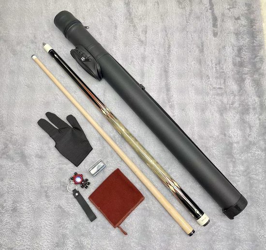 Biljartkeu - Poolkeu Keu - Spel Uitoefenen - Hard Esdoornhout - 147 cm - Wit