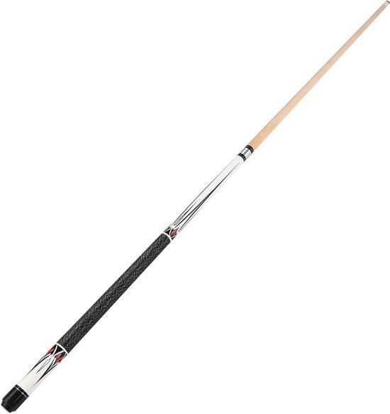 Biljartkeu - Poolkeu - Zwart-Acht Spelen - Dubbele Sectie - 147 cm - Meerkleurig