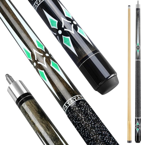 Biljartkeu - Poolstick Keu - Poolen - Canadees Esdoornhout - 147 cm - Grijs