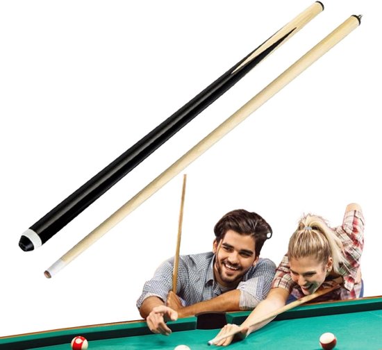 Biljartkeu - Poolstick Tafelkeu - Biljart Spel Verbeteren - Handgepolijst Glad Oppervlak - 145 cm - Houtkleur