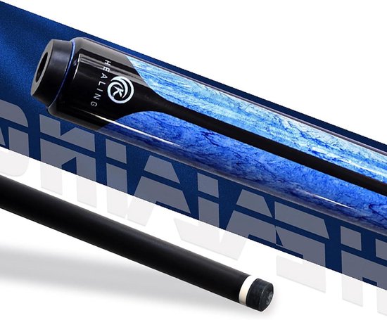Biljartkeu - Poolstok - Balspellen Spelen - Handgemaakt Ontwerp - 142 cm - Blauw