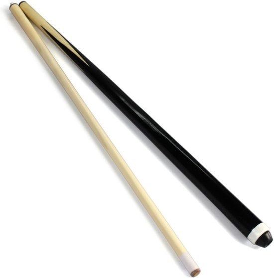 Biljartkeu - Poolstok Keu - Biljart Spelen - Canadees Esdoornhout - 58 Inch - Zwart