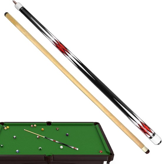 Biljartkeu - Poolstok Keu - Biljart Spelen - Vacuüm Koperen Gewrichten - 145 cm 13 mm - Rood