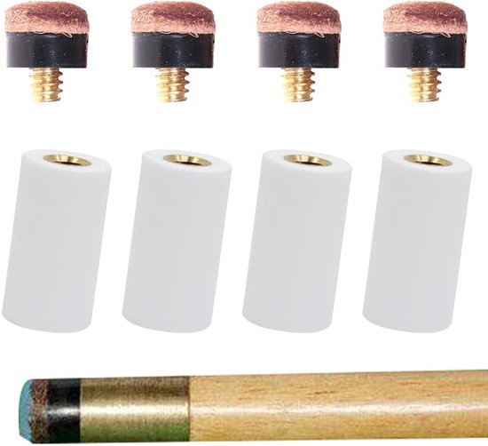 Biljartkeu-punten, keu-punten, biljartkeu-punten, reserve schroefpunten, harde biljartkeu pool tips, keu pomerans vervangende punten voor pool keus bruine punten set biljart accessoires.