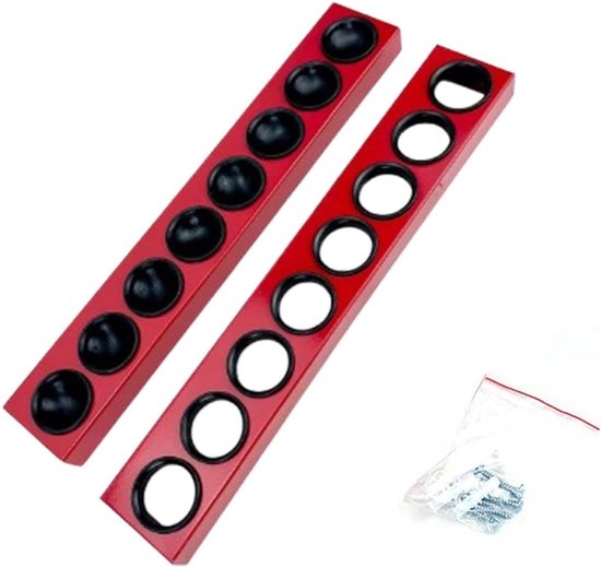 Biljartkeu Rek - Keuhouder Organizer - Biljartkamer Inrichting - Verstelbaar 2-Delig Ontwerp - 49cm Lengte