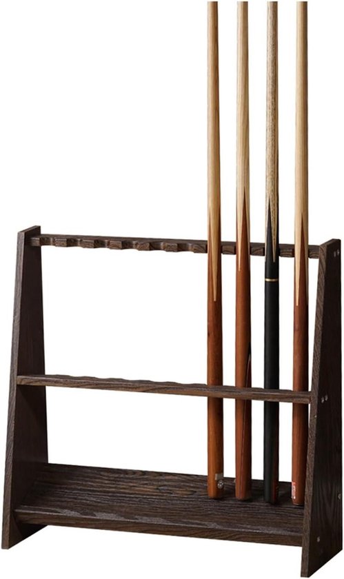 Biljartkeu Rek - Keuhouder Poolstick - Keuen Opbergen - Stevige MDF Constructie - 60x20x58cm - Niet gespecificeerd