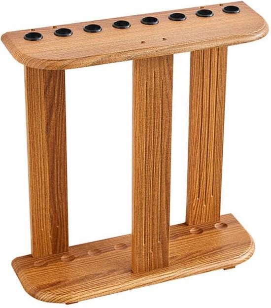 Biljartkeu Rekken - Pool Stick Houder - Biljartkeus Opbergen - Stevige MDF Constructie - 60x20x63cm - Niet gespecificeerd