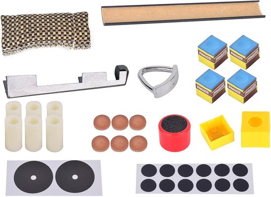 Biljartkeu reparatieset - Keu onderhoud - Biljartkeu repareren - Compleet met gereedschap - 24x10x3 cm