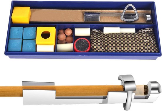 Biljartkeu Reparatieset - Keu Onderhoud - Pooltafel Onderhoud - Inclusief Krijt & Klem - 10 Cm Klem - Niet gespecificeerd
