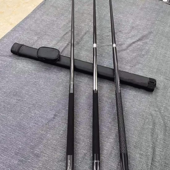 Biljartkeu Set - Keu Stoks - Pool Spelen - Handgemaakt Carbon Fiber - 58 Inch - Zwart
