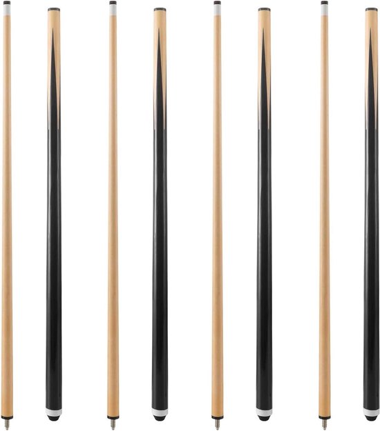 Biljartkeu Set - Poolkeu Keu - Biljart Spelen - Essenhout Constructie - 147 cm 4 Stuks - Bruin