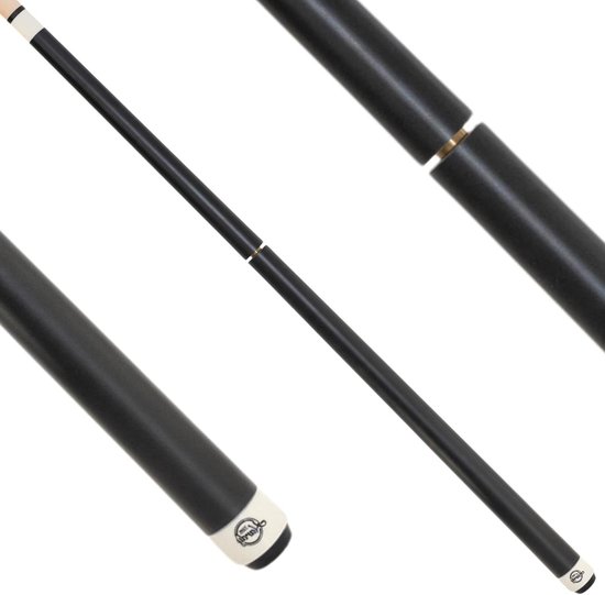 Biljartkeu Set - Stootkeu Jumpkeu - Krachtige Stoten - 3-Delig Snelkoppelsysteem - 13.5 mm Tip - Zwart