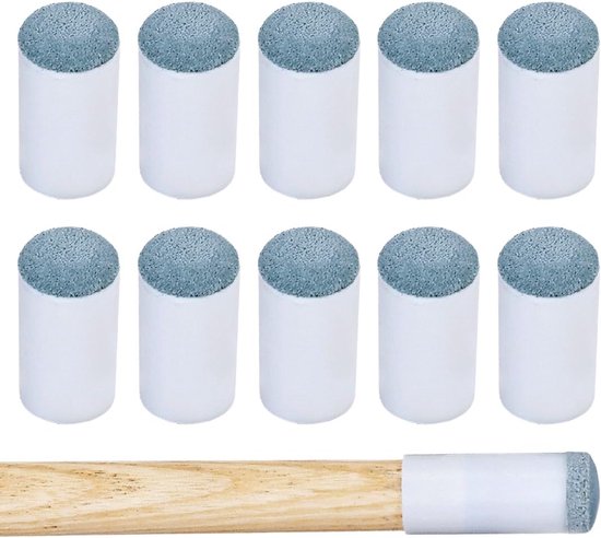 Biljartkeu staartkoppen 13 mm - 10 stuks - eenvoudige montage - optimale impactprestaties - SnelShoppen