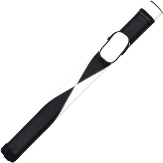 Biljartkeu Tas - Keu Opberger - Biljart Spelen - Lichtgewicht PU Materiaal - 82 cm Lengte - Zwart Wit