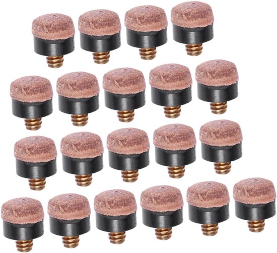 Biljartkeu-tip - 20 Stuks - Poolstick Tips - Biljartkeu Vervangingstips - Poolkeu-tips set - 10mm Slip On Billiard Cue Tips - Inzetbare biljartkeukop - Accessoires voor poolkeu's - vervanging voor Biljartkeu van Merkloos