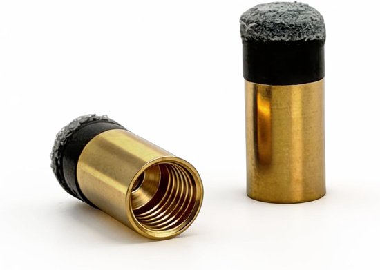 Biljartkeu-tips 10 stuks - 10 mm schroefbare messing inzetstukken - eenvoudige installatie - nauwkeurige schoten - Vemera