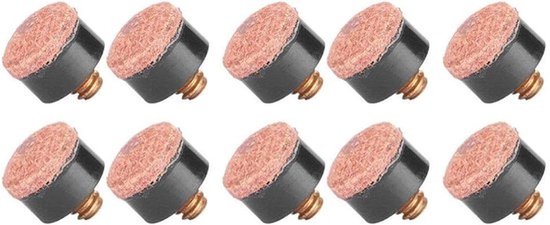 Biljartkeu Tips - Pool Biljart Accessoires - 10 Stuks - 11mm - Vervangingen voor Biljartkeu - Perfect voor Biljarters - Duurzaam en Betro...