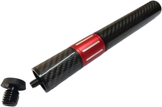 Biljartkeu Verlengstuk - Keu Extender - Biljart Spelen - Telescopisch Verstelbaar - 22.9 cm - Zwart