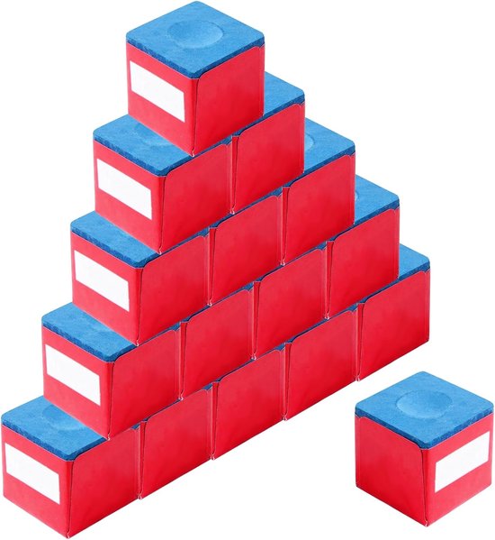 Biljartkrijt 16 stuks - blauw - duurzame antislip keu - eenvoudig op te bergen - ShopVlot
