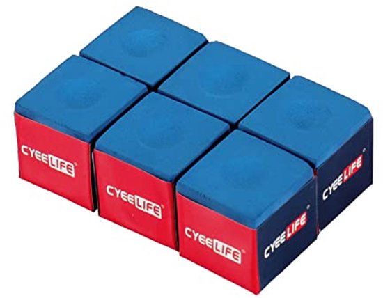 Biljartkrijt 6 Stuks Blauw - Pooltafel Accessoires voor Tafelbiljart van Merkloos