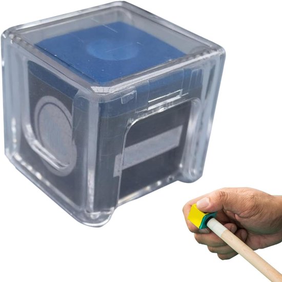 Biljartkrijt Houder - Krijt Opberger - Poolen Spelen - Stijlvol Acryl Design - Compact Formaat - Transparant