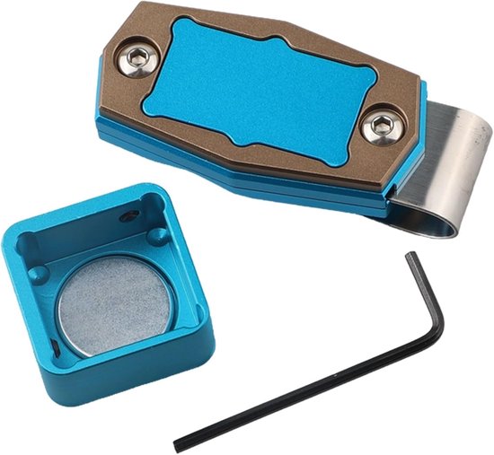 Biljartkrijt Houder - Poolkeu Accessoire - Beschermt Krijt - Met Riemclip - 7x3x1 cm - Paars