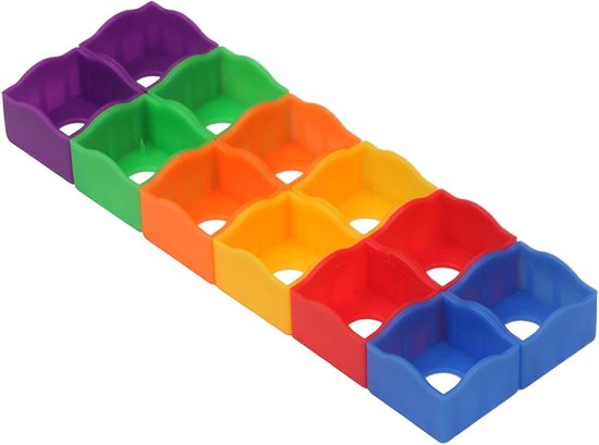 Biljartkrijt Houders - Krijt Etuis - Keu Tip Bescherming - Zakformaat Ontwerp - 12 Stuks - Meerkleurig
