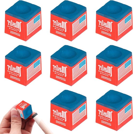 Biljartkrijt Keu - Krijt voor Keu - Precisie Spel - Verhoogt Wrijving - 8 stuks - Meerkleurig van Merkloos