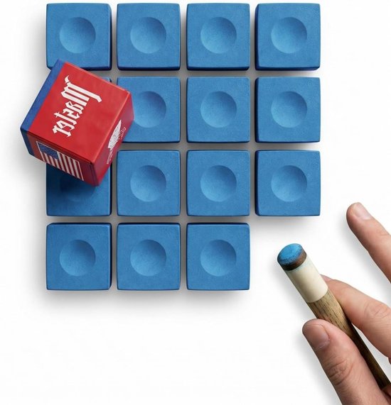 Biljartkrijt - Keukrijt - Precisie Spel - Gelijkmatige Dekking - 12 stuks - Blauw