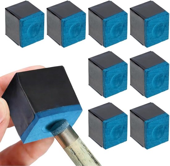 Biljartkrijt met 8 stuks, professioneel biljartkrijt voor keus, hoge hechting en lange levensduur, complete set voor - ShopVlot